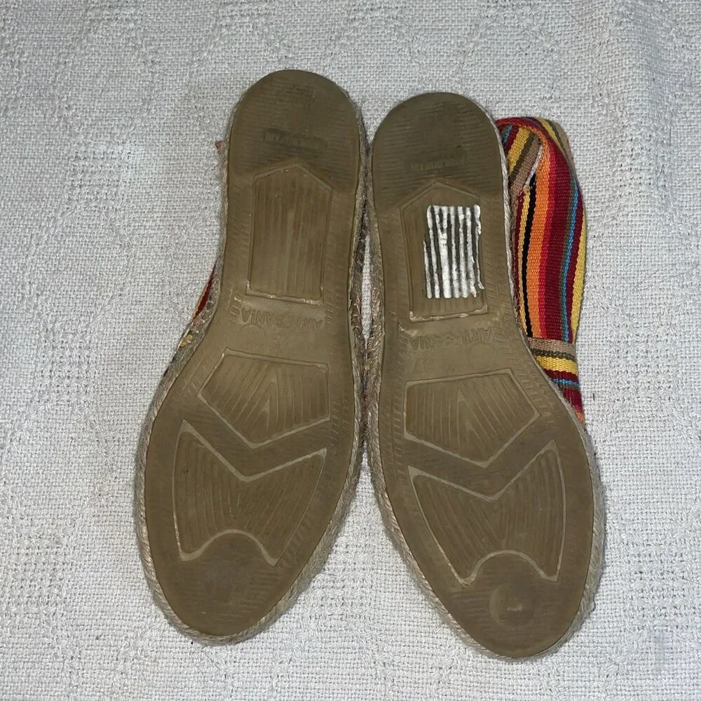 Aspargatus Women’s Casual Espadrilles Size 37 U.S. 6 M Multicolor Canvas Beach